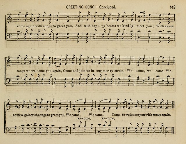 The Welcome: a collection of songs, hymns, chants, anthems and choruses,for the Sabbath school and home sircle page 143