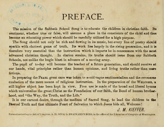 The Welcome: a collection of songs, hymns, chants, anthems and choruses,for the Sabbath school and home sircle page 2