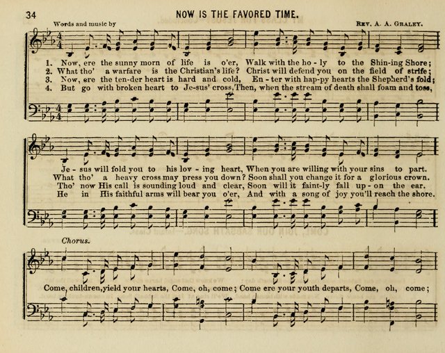 The Welcome: a collection of songs, hymns, chants, anthems and choruses,for the Sabbath school and home sircle page 34