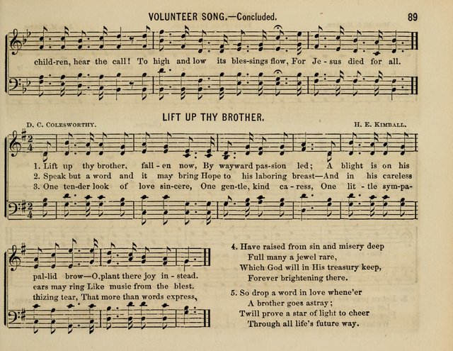 The Welcome: a collection of songs, hymns, chants, anthems and choruses,for the Sabbath school and home sircle page 89