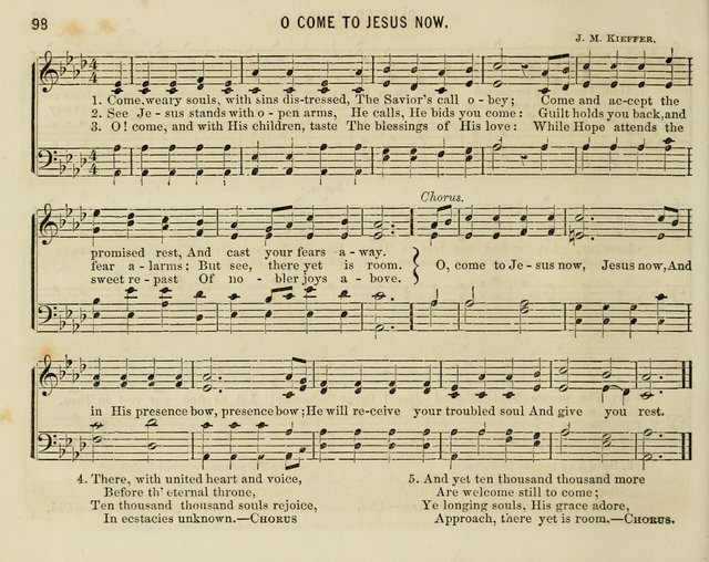 The Welcome: a collection of songs, hymns, chants, anthems and choruses,for the Sabbath school and home sircle page 98