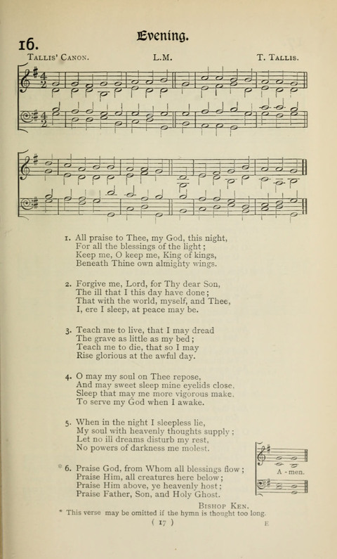 The Westminster Abbey Hymn-Book: compiled under the authority of the dean of Westminster page 17