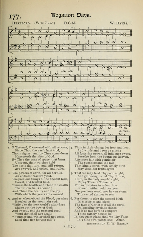 The Westminster Abbey Hymn-Book: compiled under the authority of the dean of Westminster page 217