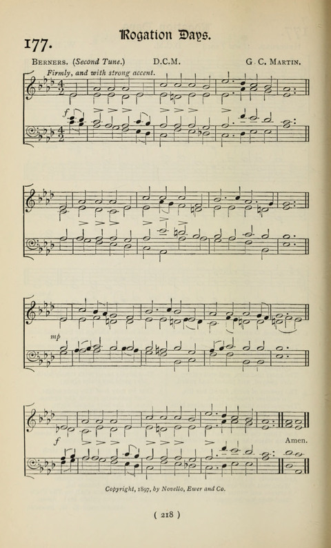 The Westminster Abbey Hymn-Book: compiled under the authority of the dean of Westminster page 218