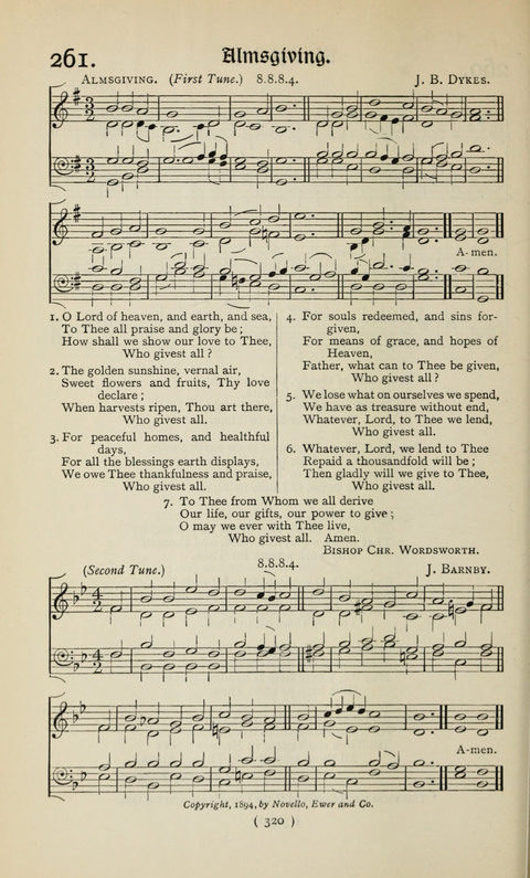 The Westminster Abbey Hymn-Book: compiled under the authority of the dean of Westminster page 320