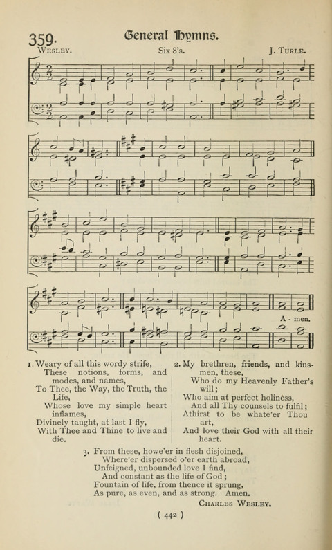 The Westminster Abbey Hymn-Book: compiled under the authority of the dean of Westminster page 442