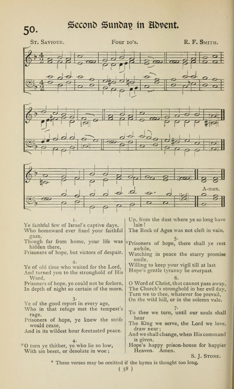 The Westminster Abbey Hymn-Book: compiled under the authority of the dean of Westminster page 58