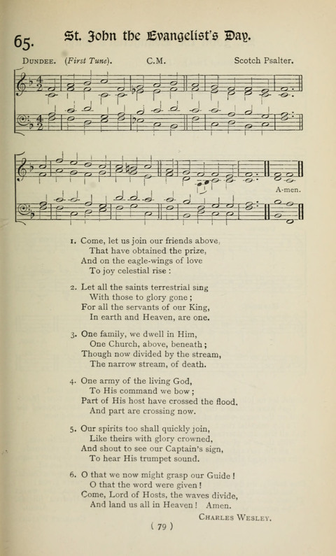 The Westminster Abbey Hymn-Book: compiled under the authority of the dean of Westminster page 79