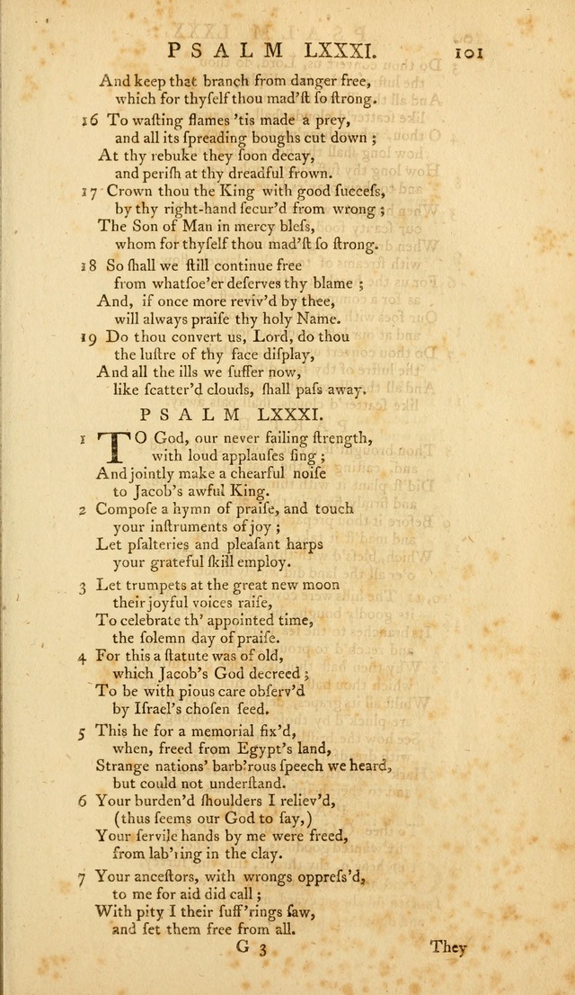 The Whole Book of Psalms: in metre; with hymns suited to the feasts and fasts of the church, and other occasions of public worship page 101