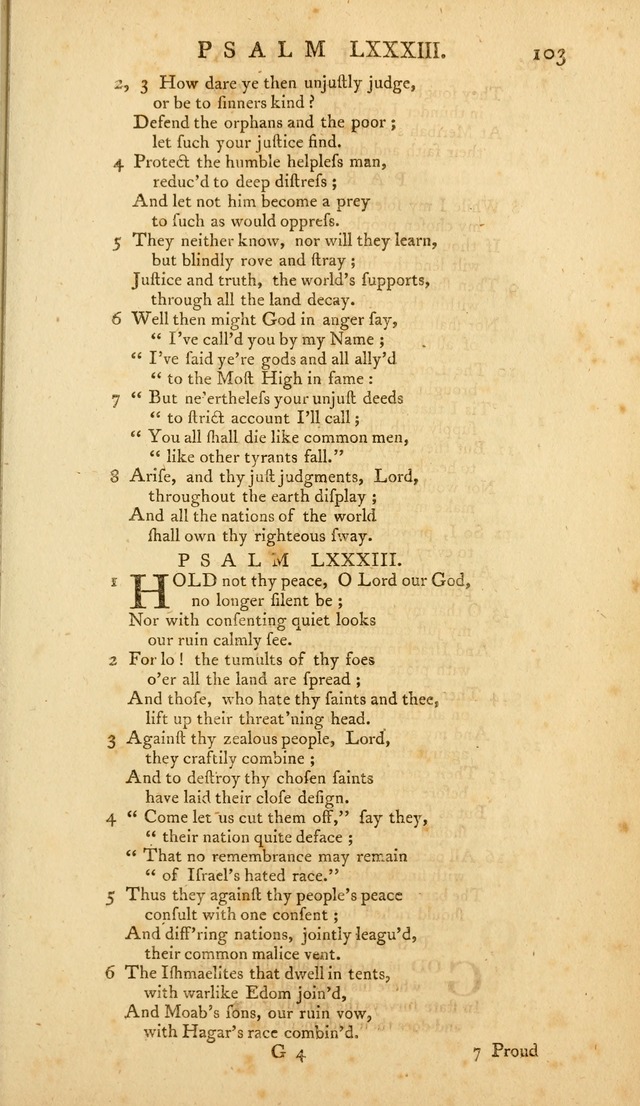 The Whole Book of Psalms: in metre; with hymns suited to the feasts and fasts of the church, and other occasions of public worship page 103