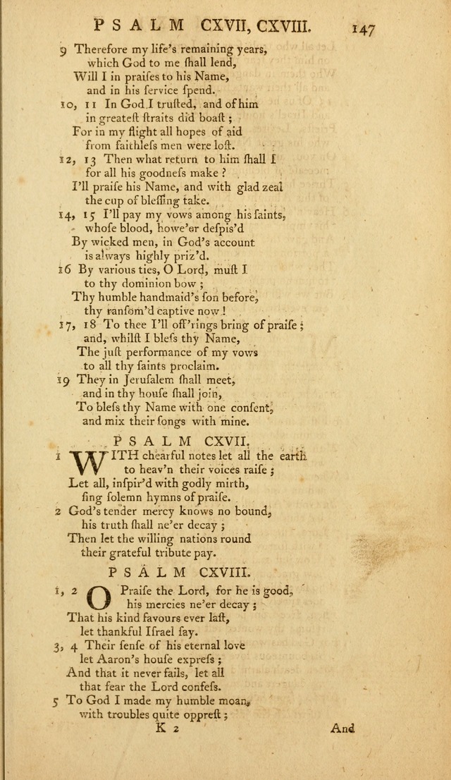 The Whole Book of Psalms: in metre; with hymns suited to the feasts and fasts of the church, and other occasions of public worship page 147