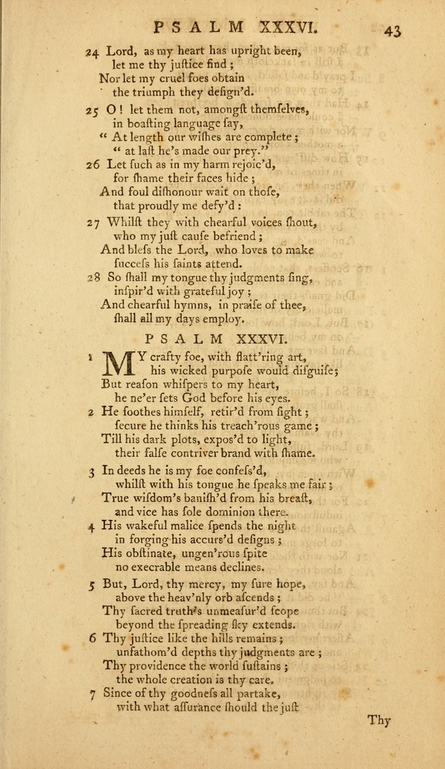 The Whole Book of Psalms: in metre; with hymns suited to the feasts and fasts of the church, and other occasions of public worship page 43