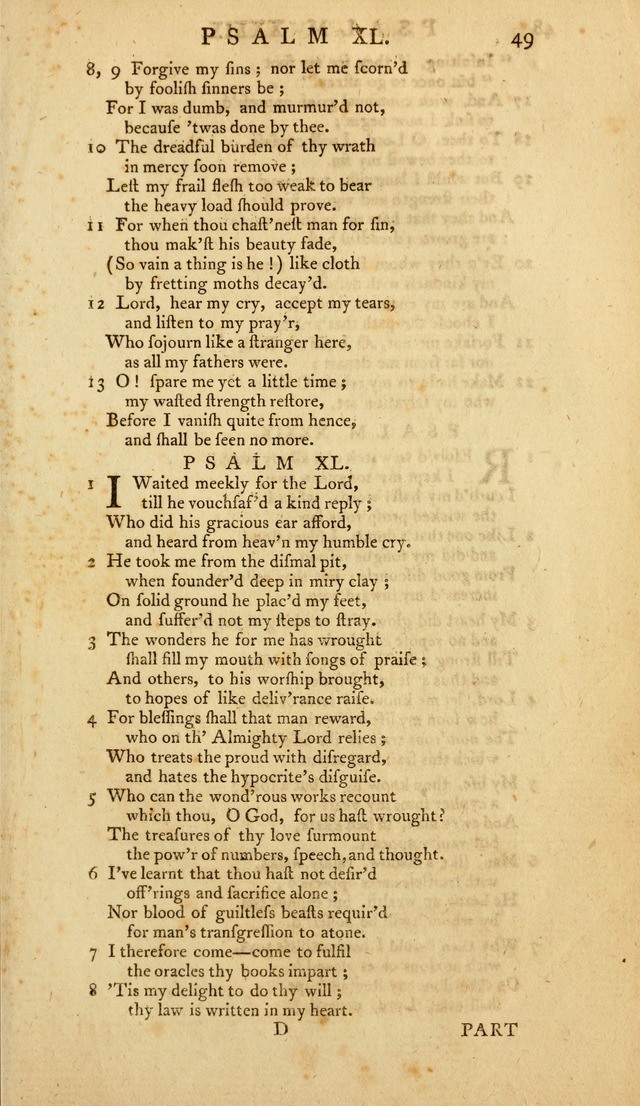 The Whole Book of Psalms: in metre; with hymns suited to the feasts and fasts of the church, and other occasions of public worship page 49