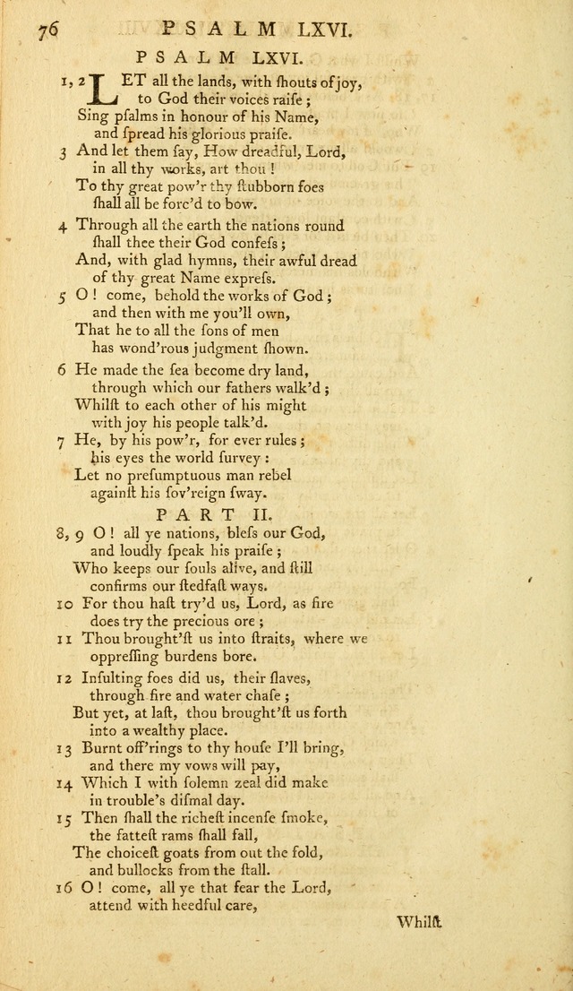 The Whole Book of Psalms: in metre; with hymns suited to the feasts and fasts of the church, and other occasions of public worship page 76