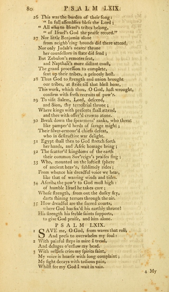 The Whole Book of Psalms: in metre; with hymns suited to the feasts and fasts of the church, and other occasions of public worship page 80