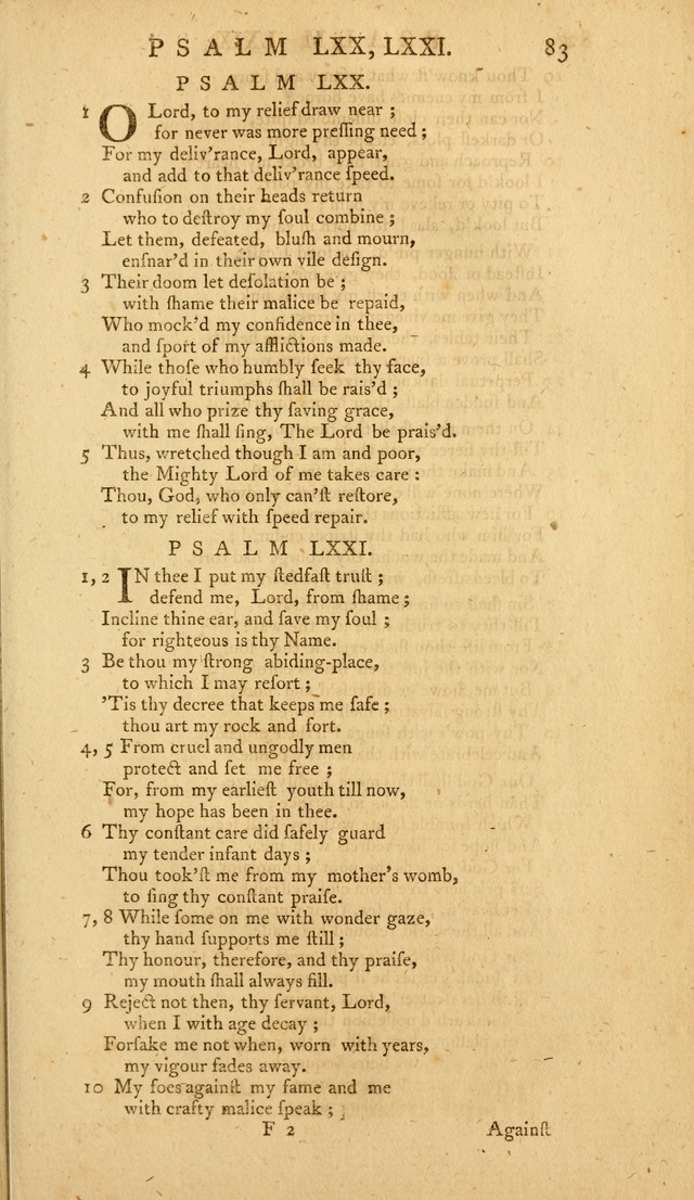 The Whole Book of Psalms: in metre; with hymns suited to the feasts and fasts of the church, and other occasions of public worship page 83