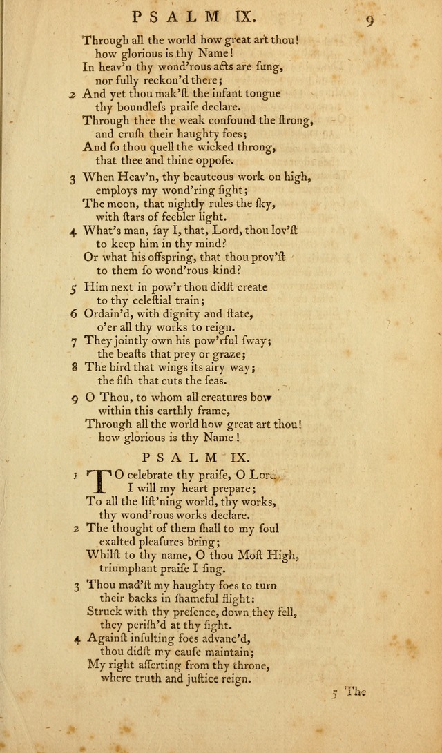 The Whole Book of Psalms: in metre; with hymns suited to the feasts and fasts of the church, and other occasions of public worship page 9