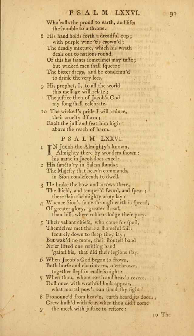 The Whole Book of Psalms: in metre; with hymns suited to the feasts and fasts of the church, and other occasions of public worship page 91