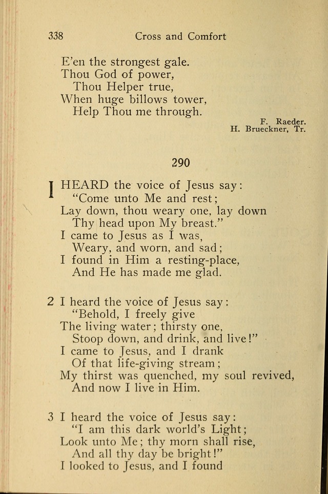 Wartburg Hymnal: for church, school and home page 338