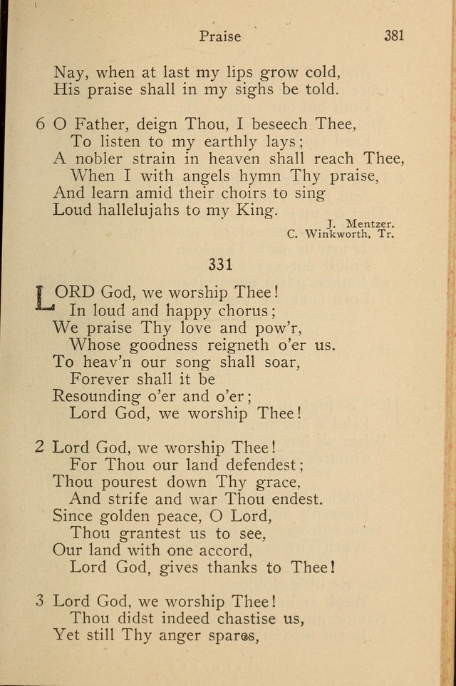 Wartburg Hymnal: for church, school and home page 381