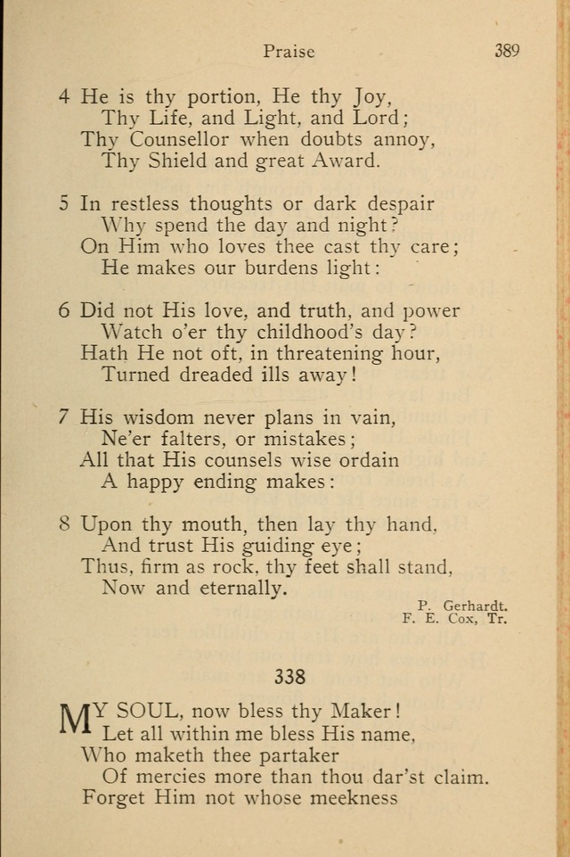 Wartburg Hymnal: for church, school and home page 389