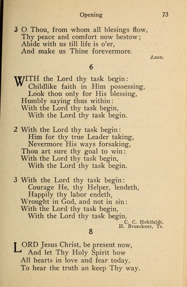 Wartburg Hymnal: for church, school and home page 73