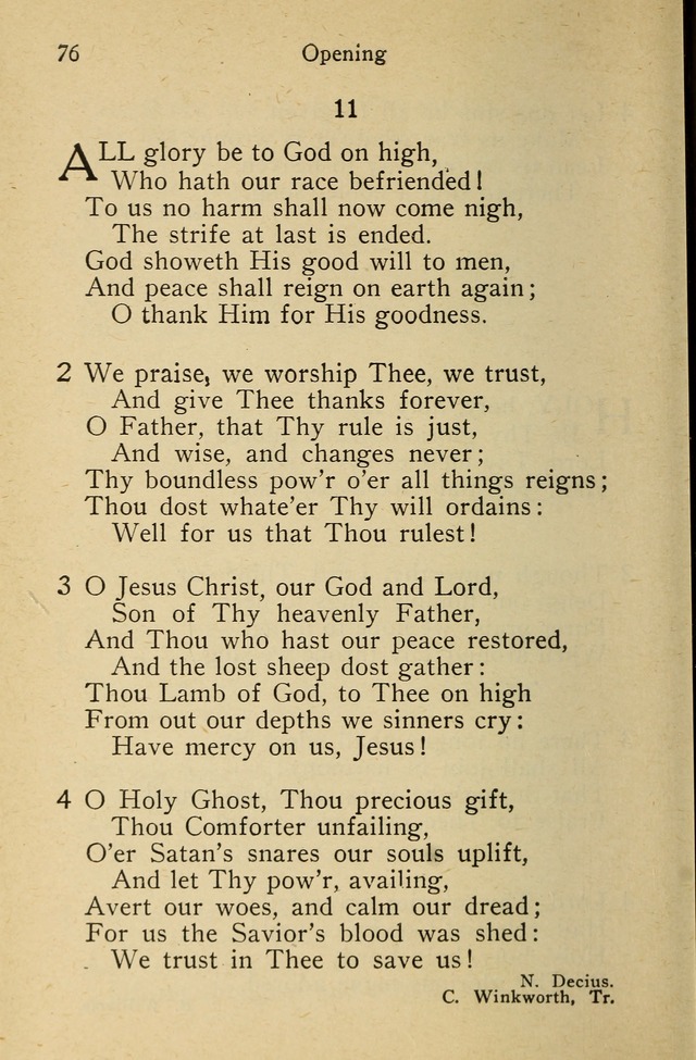 Wartburg Hymnal: for church, school and home page 76