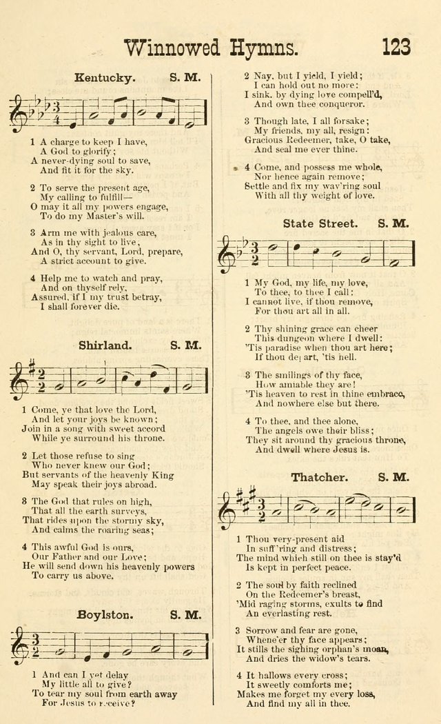 Winnowed Hymns: a collection of sacred songs, especially adapted for revivals, prayer and camp meetings page 126