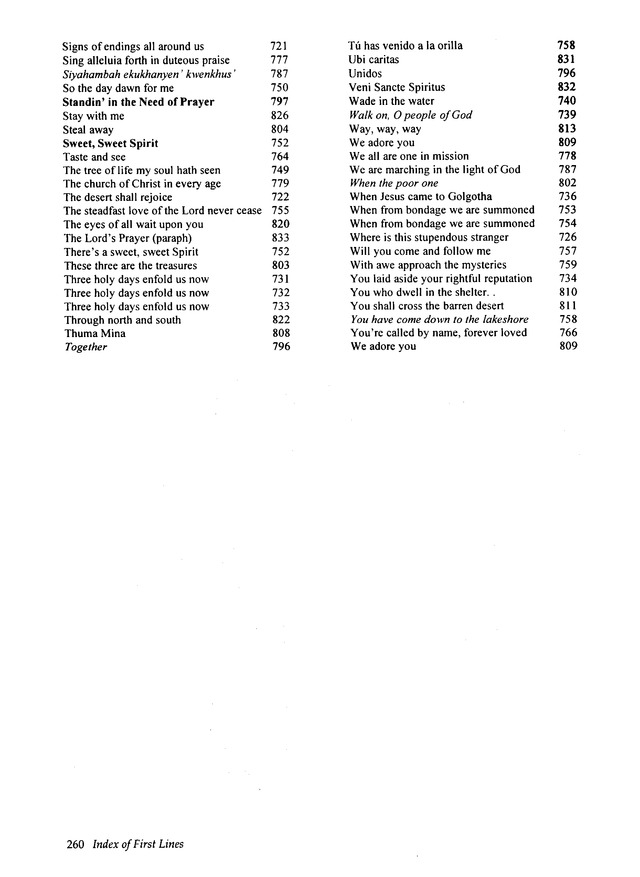 Wonder, Love, and Praise: a supplement to the Hymnal 1982 page 260