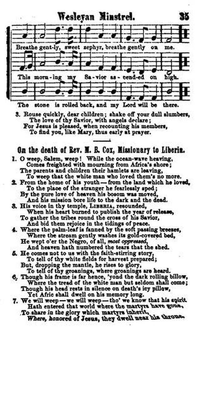 The Wesleyan Minstrel: a Collection of Hymns and Tunes. 2nd ed. page 36