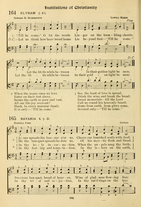 The Wesleyan Methodist Hymnal: Designed for Use in the Wesleyan Methodist Connection (or Church) of America page 104