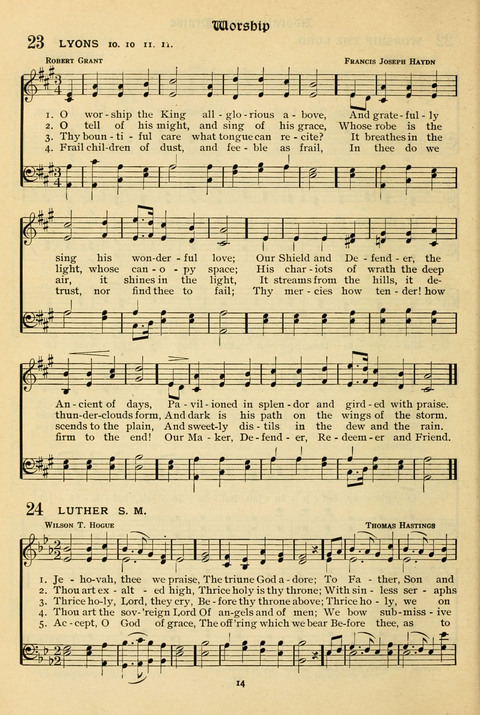 The Wesleyan Methodist Hymnal: Designed for Use in the Wesleyan Methodist Connection (or Church) of America page 14