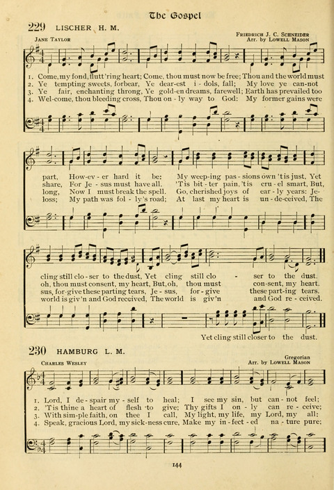 The Wesleyan Methodist Hymnal: Designed for Use in the Wesleyan Methodist Connection (or Church) of America page 144