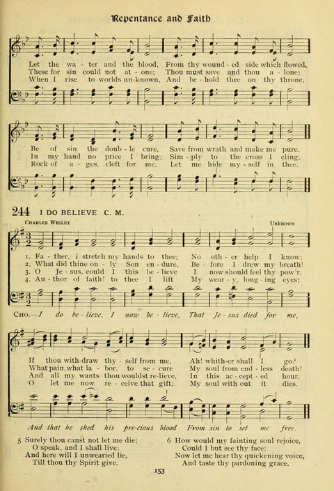 The Wesleyan Methodist Hymnal: Designed for Use in the Wesleyan Methodist Connection (or Church) of America page 153