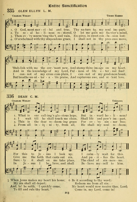 The Wesleyan Methodist Hymnal: Designed for Use in the Wesleyan Methodist Connection (or Church) of America page 213