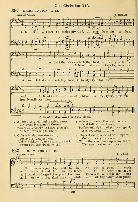 The Wesleyan Methodist Hymnal: Designed for Use in the Wesleyan Methodist Connection (or Church) of America page 214