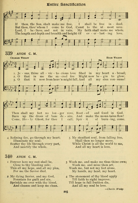 The Wesleyan Methodist Hymnal: Designed for Use in the Wesleyan Methodist Connection (or Church) of America page 215