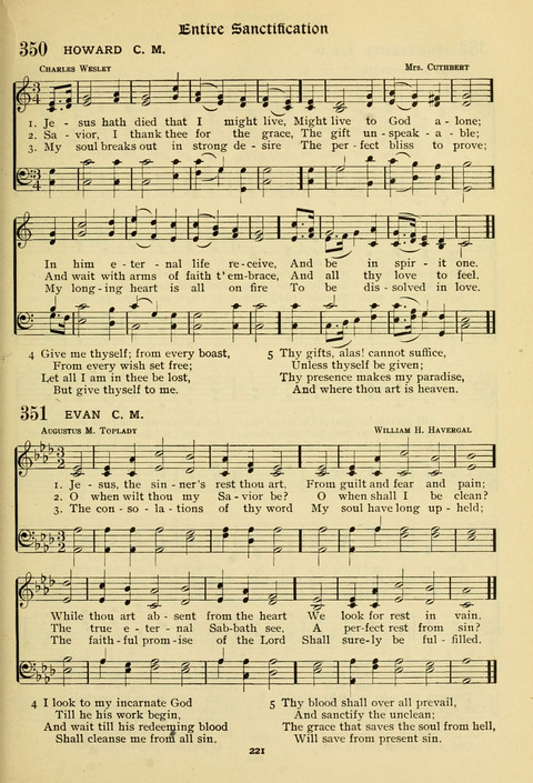 The Wesleyan Methodist Hymnal: Designed for Use in the Wesleyan Methodist Connection (or Church) of America page 221