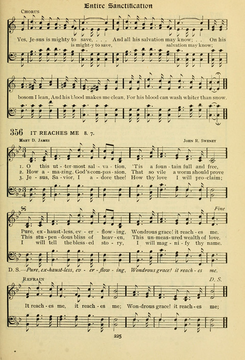 The Wesleyan Methodist Hymnal: Designed for Use in the Wesleyan Methodist Connection (or Church) of America page 225