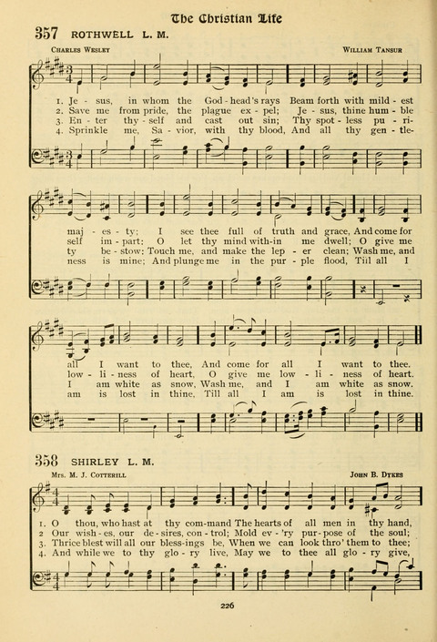 The Wesleyan Methodist Hymnal: Designed for Use in the Wesleyan Methodist Connection (or Church) of America page 226