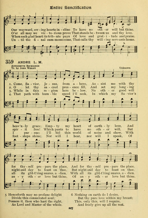 The Wesleyan Methodist Hymnal: Designed for Use in the Wesleyan Methodist Connection (or Church) of America page 227