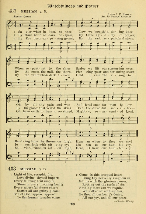 The Wesleyan Methodist Hymnal: Designed for Use in the Wesleyan Methodist Connection (or Church) of America page 309