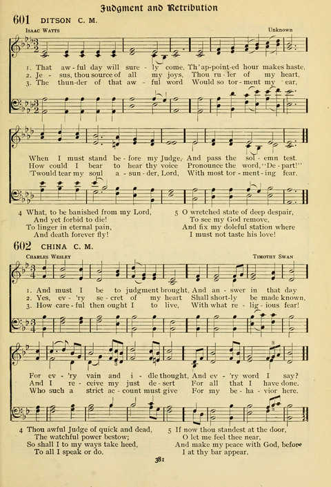 The Wesleyan Methodist Hymnal: Designed for Use in the Wesleyan Methodist Connection (or Church) of America page 381