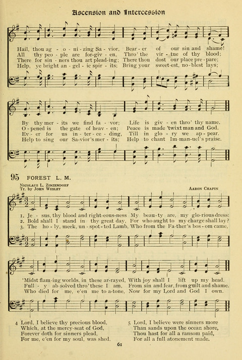 The Wesleyan Methodist Hymnal: Designed for Use in the Wesleyan Methodist Connection (or Church) of America page 61