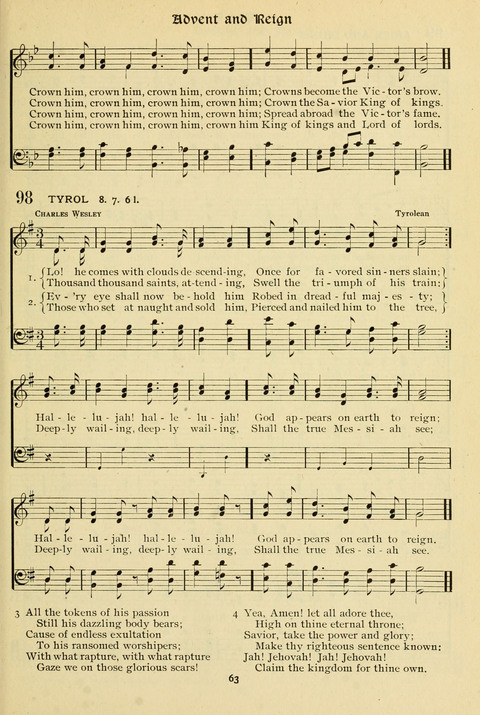 The Wesleyan Methodist Hymnal: Designed for Use in the Wesleyan Methodist Connection (or Church) of America page 63