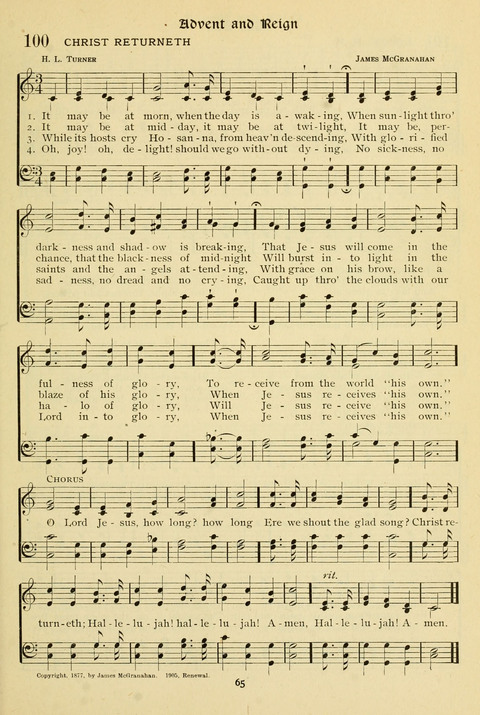 The Wesleyan Methodist Hymnal: Designed for Use in the Wesleyan Methodist Connection (or Church) of America page 65