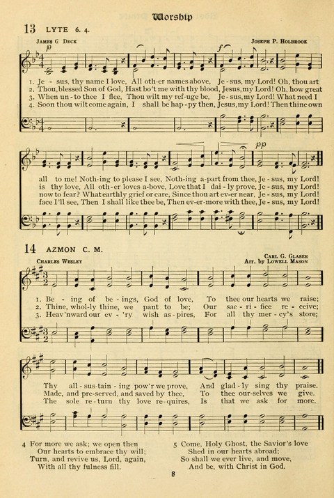 The Wesleyan Methodist Hymnal: Designed for Use in the Wesleyan Methodist Connection (or Church) of America page 8