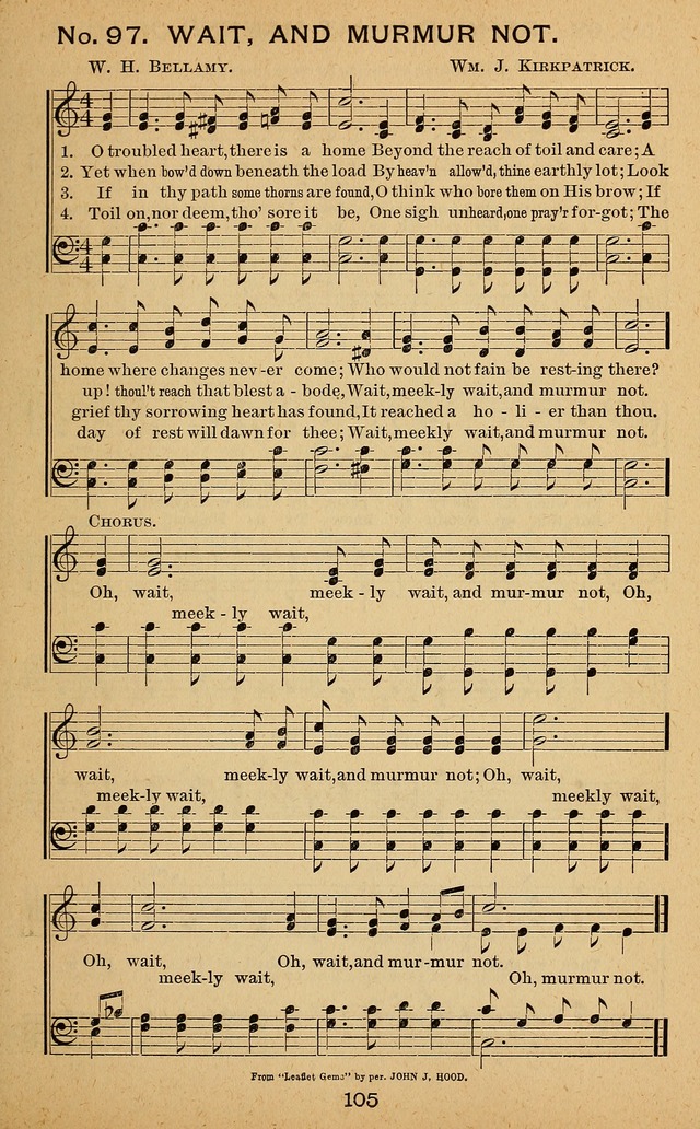 Windows of Heaven: hymns new and old for the church, Sunday school and home used by Rev. H.M. Wharton in evangelistic work page 105