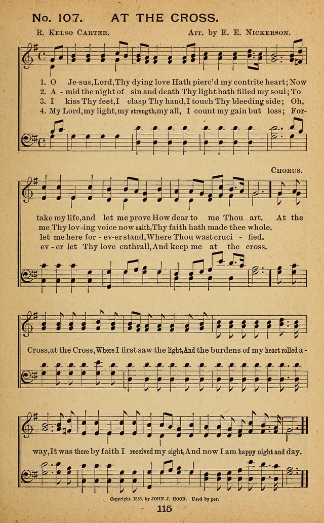 Windows of Heaven: hymns new and old for the church, Sunday school and home used by Rev. H.M. Wharton in evangelistic work page 115