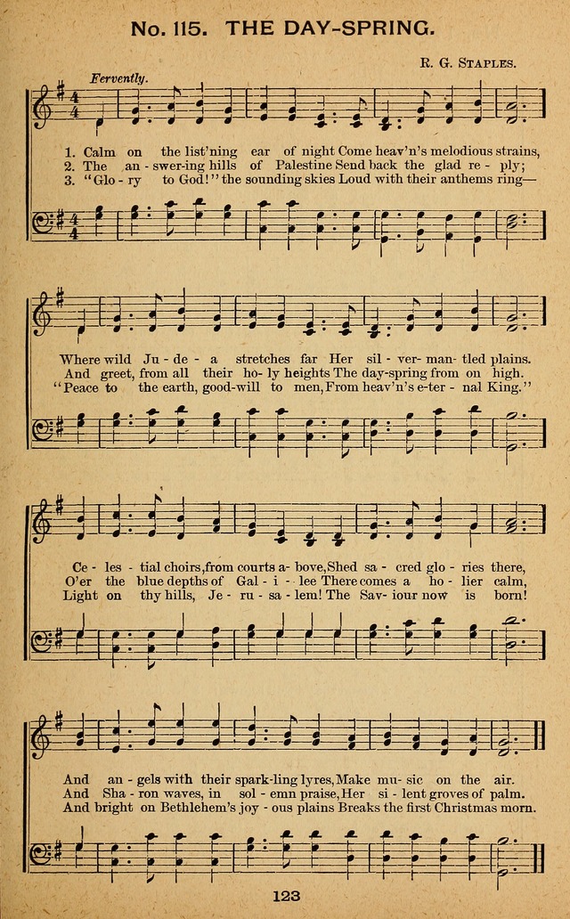 Windows of Heaven: hymns new and old for the church, Sunday school and home used by Rev. H.M. Wharton in evangelistic work page 123